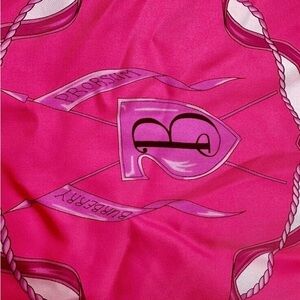 AUTHENTIC Limited Burberry  Pink Silk Cashmere Wrap SHAWL SCARF Logo